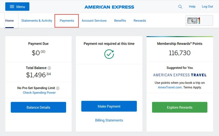 Amex online savings